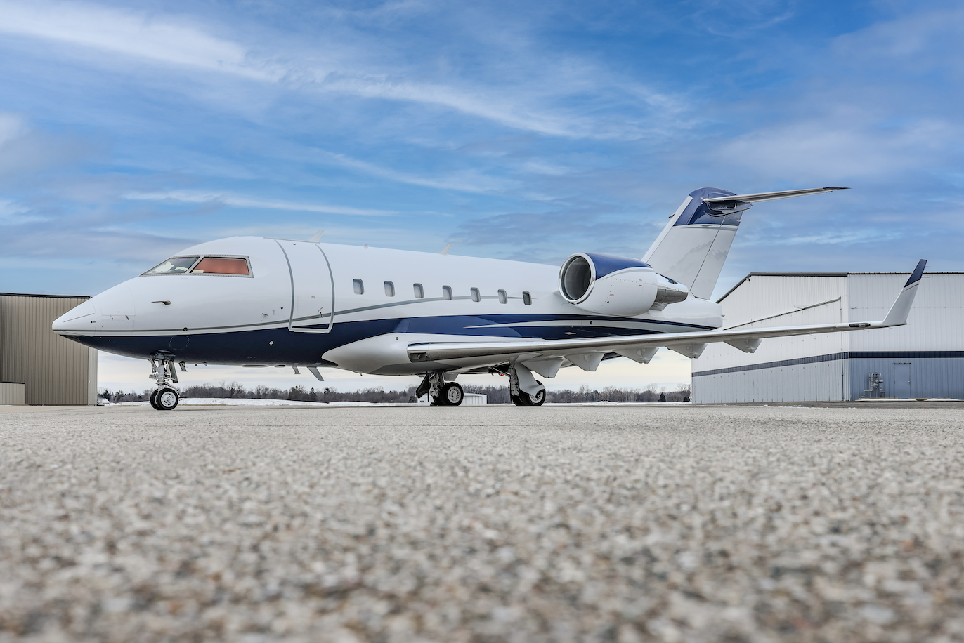 small white jet